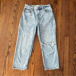 Abercrombie Ankle Straight Ultra High Rise Curve Love Jeans